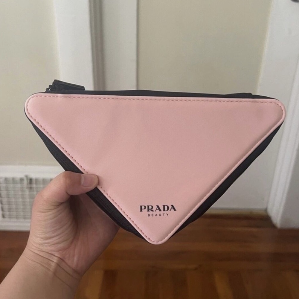 NWOT Prada Pink Triangle Pouch